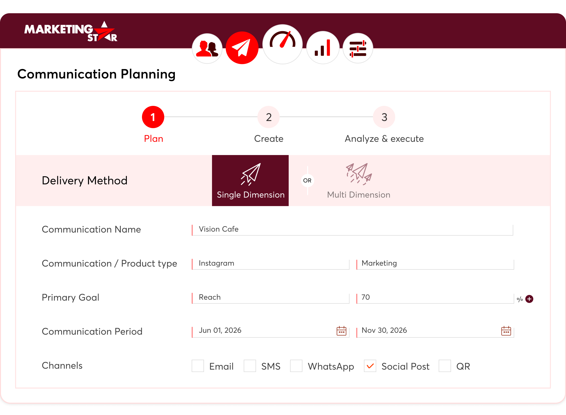 social media analytics dashboard