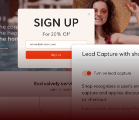 Signup popup illustrating an online form builder for lead capture